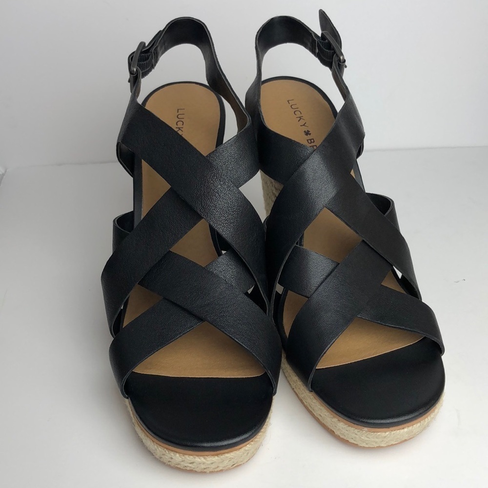 NEW Lucky Brand Cabino Platform Sandals Heels 5.5 - Picture 3 of 8